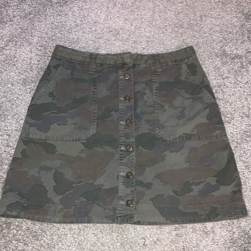 New Anthropologie Camo Skirt